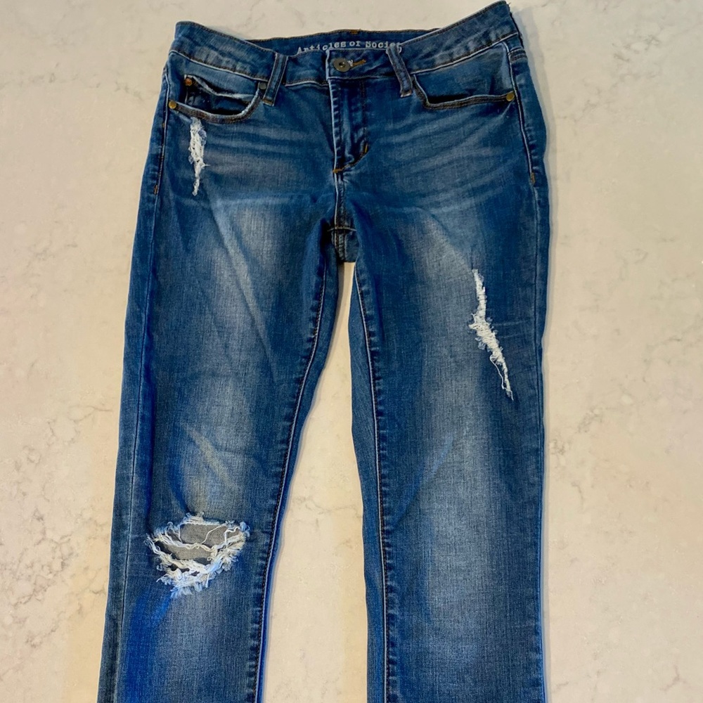 Articles Of Society Stretch Distressed Skinny Jeans